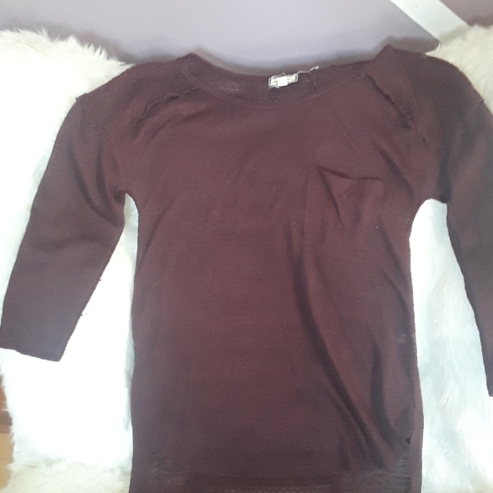 See-through high low blouse